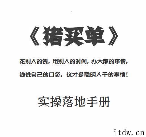 一诺老师《猪买单》实操落地手册pdf电子书