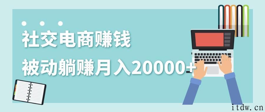 社交电商被动躺赚月入20000+