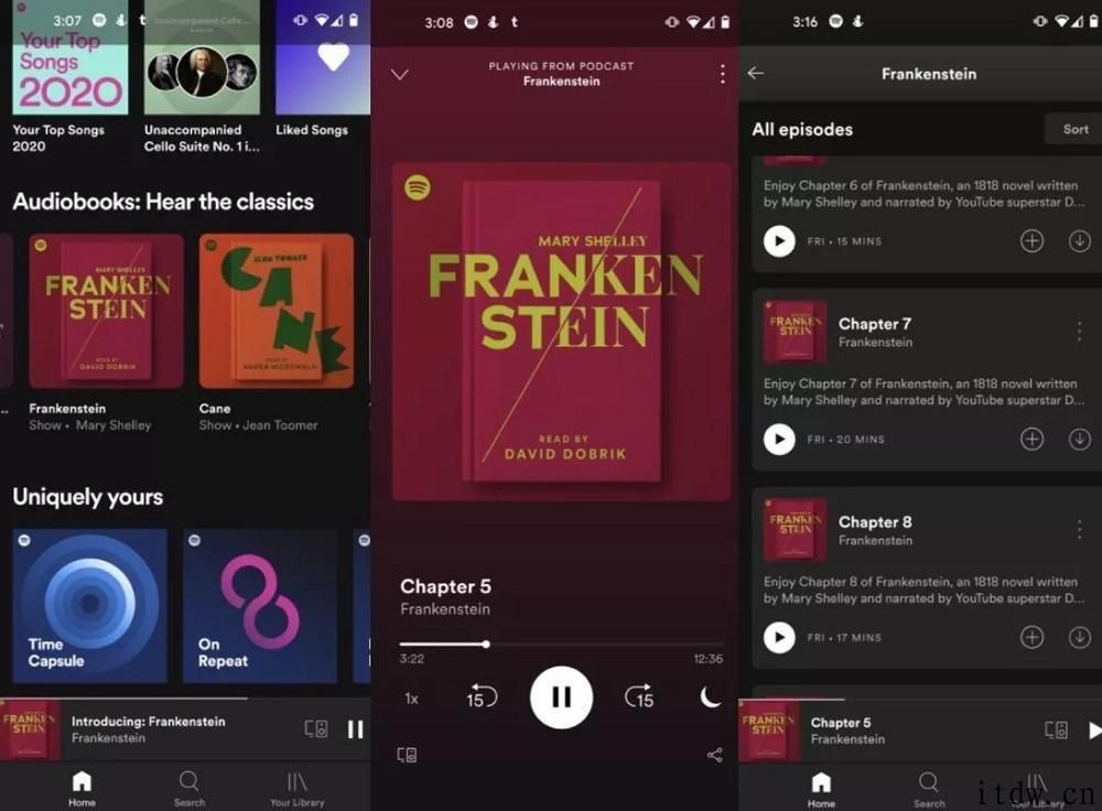 Spotify 测试有声书內容，在美国等地区提供 9 本经典有声书