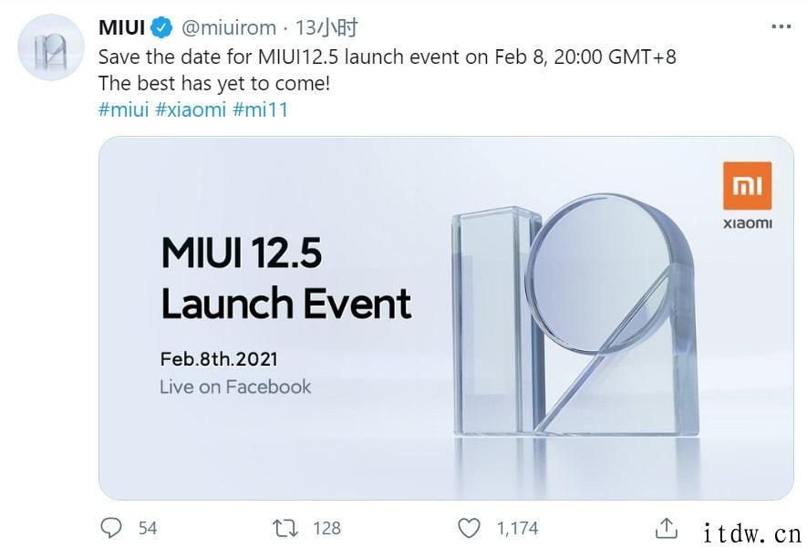 小米 11、MIUI 12.5 将于 2 月 8 日在国外发布