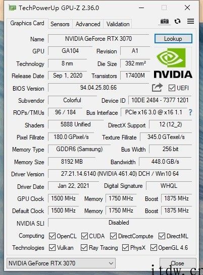 【IT之家评测室】硬核光追先锋：七彩虹 iGame GeForce RTX 3070 Vulcan OC 评测