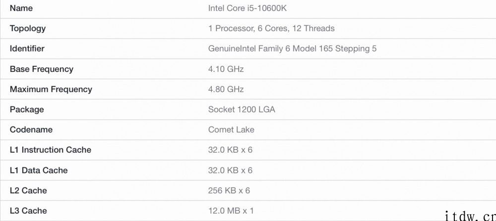 新一代可CPU超频 i5：英特尔 i5-11600K 现身，6 核 3.9-4.9GHz