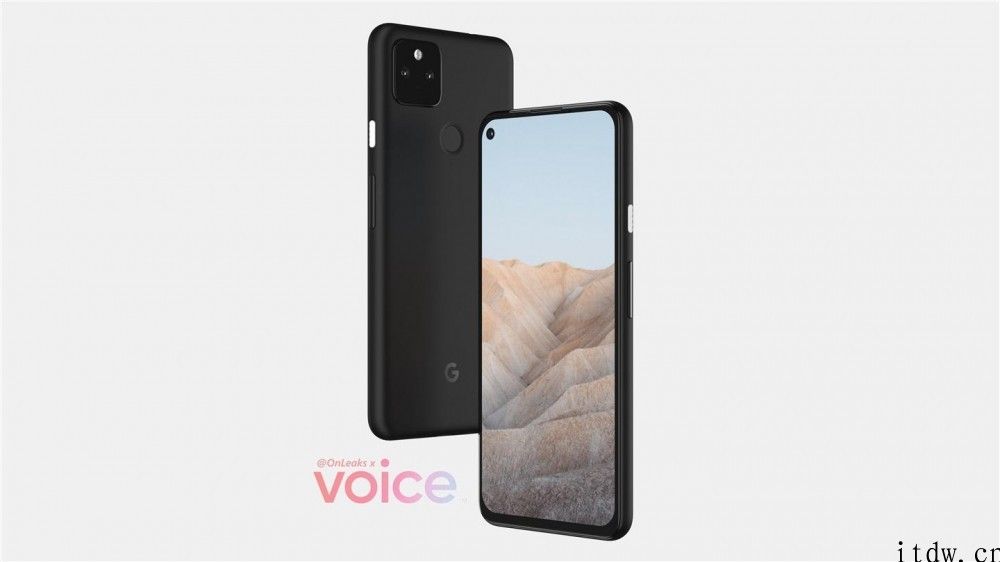 谷歌 Pixel 5a 渲染图曝光