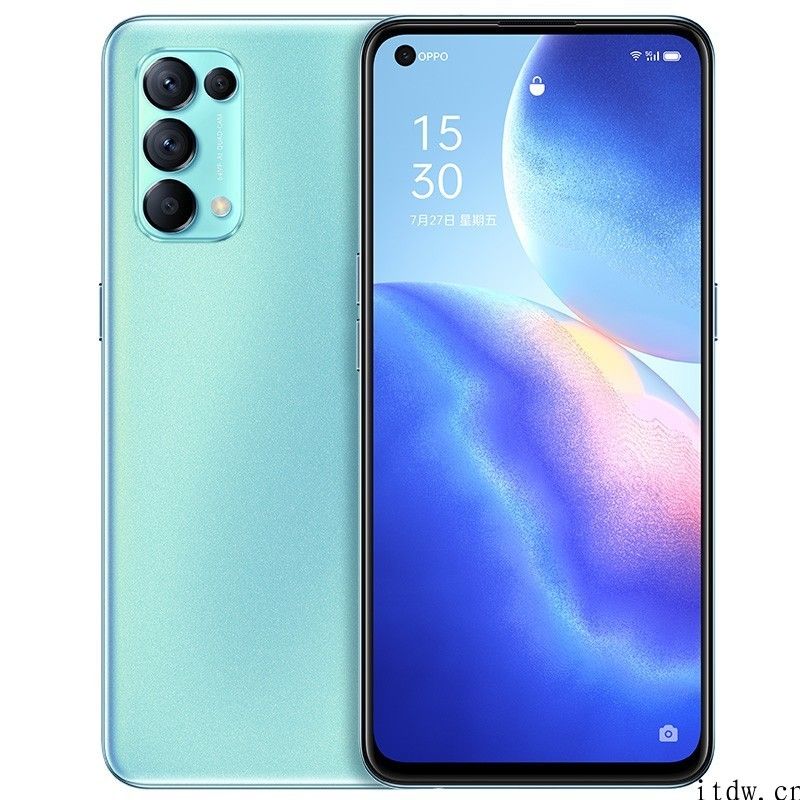 OPPO Reno5 系列产品推出恋恋青风新配色