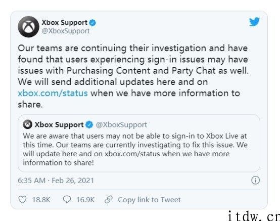 微软公司 Xbox live 在全球范畴内瘫痪：宕机超过五个小时