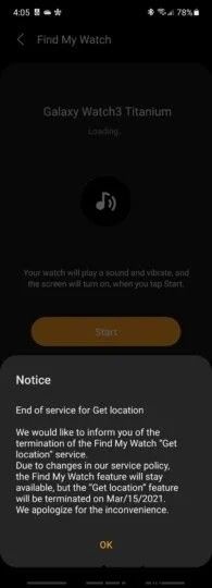 三星 Galaxy Watch 3 定位服务或将于 3 月 15 日终止，有望采用 SmartThings Find 服务项目取代