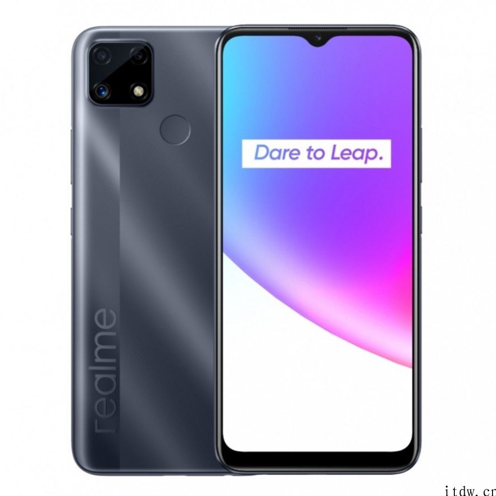 realme C25 手机发布：6000mAh 大电池，售价约 1000 元