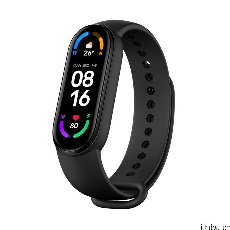 约 347 元，小米手环 6 国际版公布：1.56 英寸 AMOLED 全触控显示器