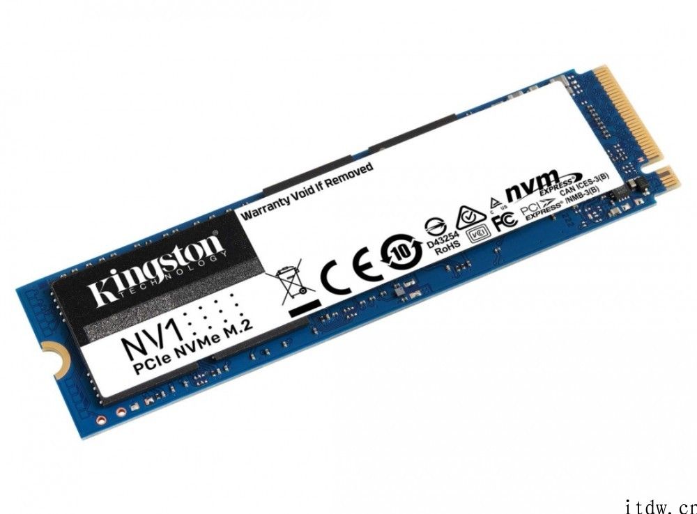 金士顿发布 NV1 NVMe 固态硬盘：顺序读取 2100MB/s