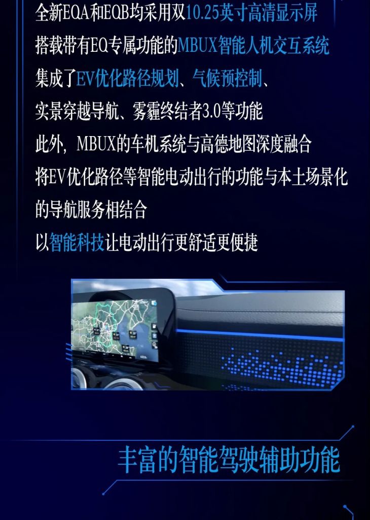 奔驰 EQA/EQB 纯电 SUV 宣布发布：搭载高德地图，续航超 500 千米