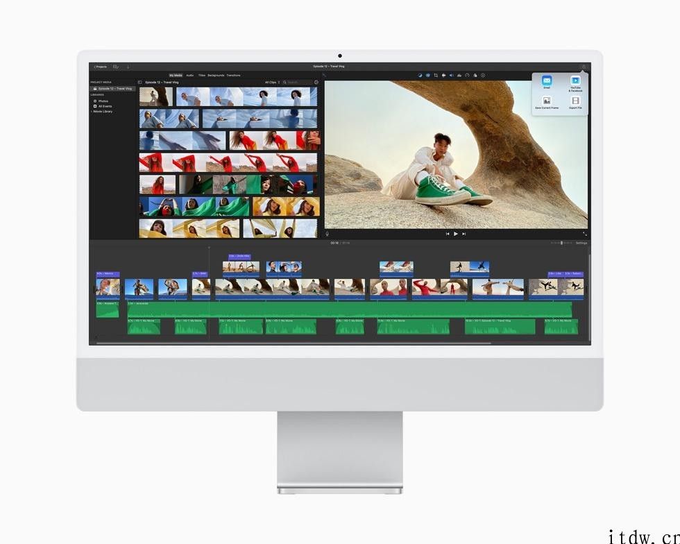 苹果详解全新升级 M1 iMac：七种艳丽颜色，超薄体型，绚丽多彩 4.5K 视网膜显示屏
