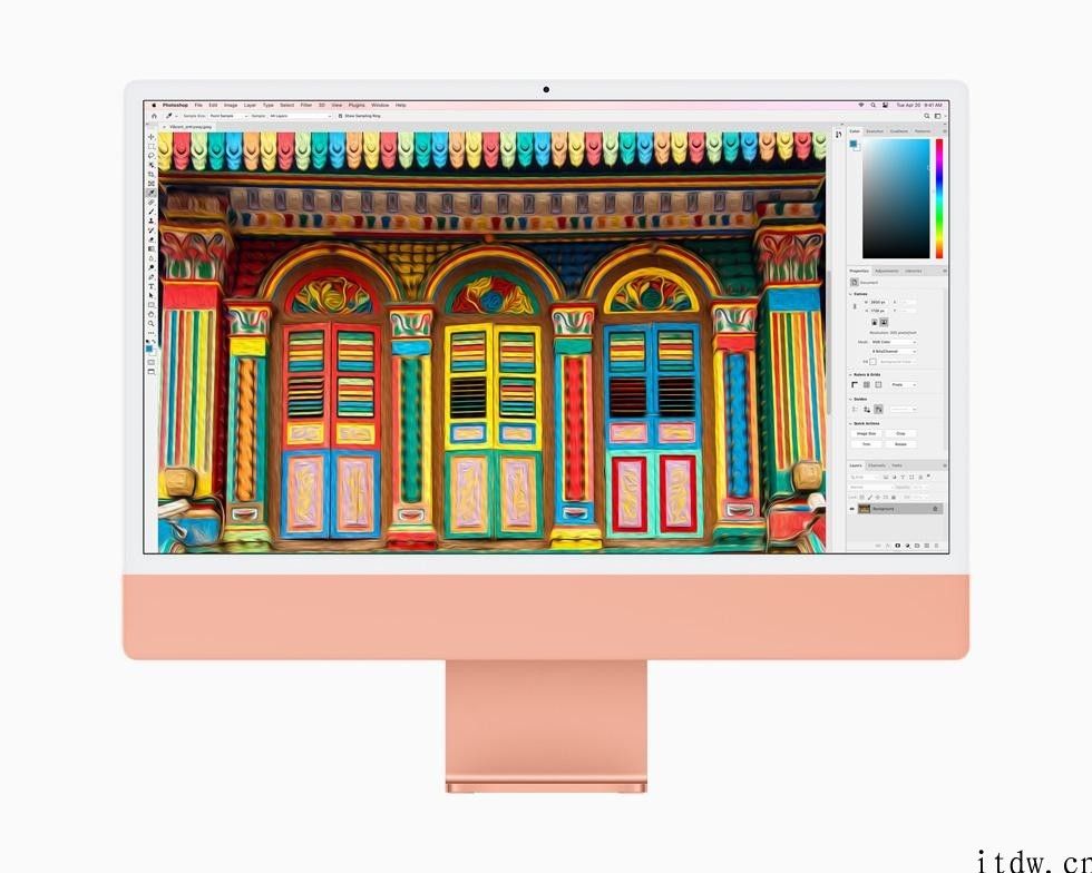 苹果详解全新升级 M1 iMac：七种艳丽颜色，超薄体型，绚丽多彩 4.5K 视网膜显示屏