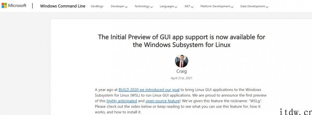 干掉 Linux 桌面：微软公司 Win10 WSL 已支持运行 Linux GUI 图形界面软件