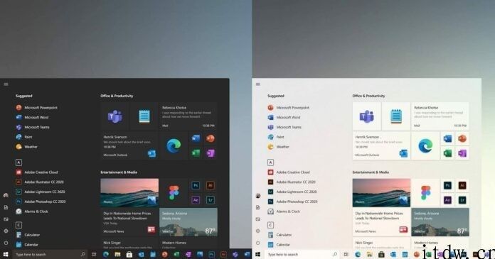 Win10 21H2 预览版 UI 焕新：圆角   浮动设计方案更美观