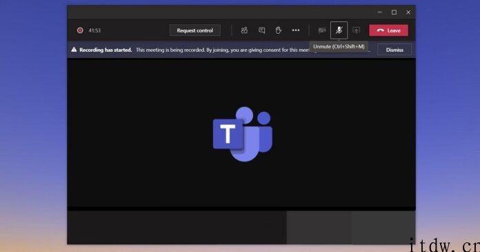 微软公司 Teams Win10/macOS 版将支持全自动录制会议，已启用静音控制等