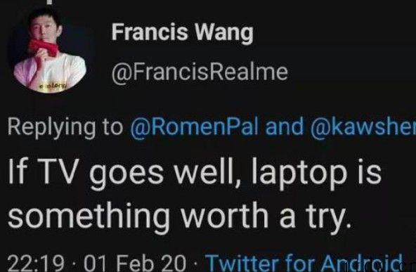 realme 发布调查问卷，有望推出首款笔记本电脑