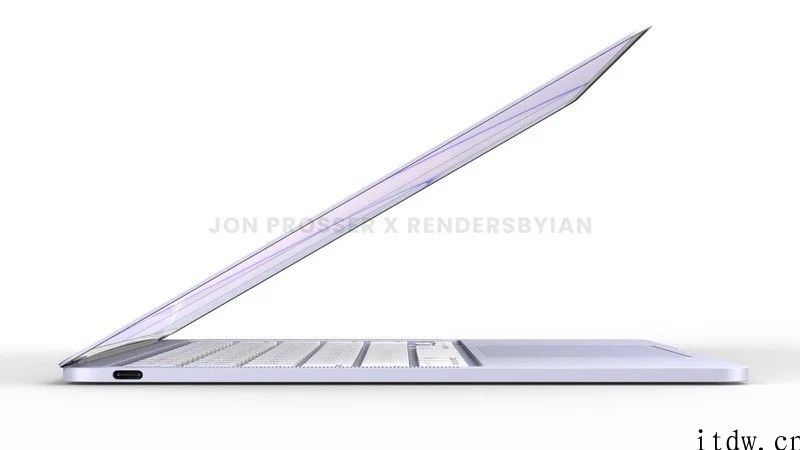重特大工程变更，iPhone新一代七彩 MacBook Air 渲染图曝光：白色电脑键盘   触控板变小