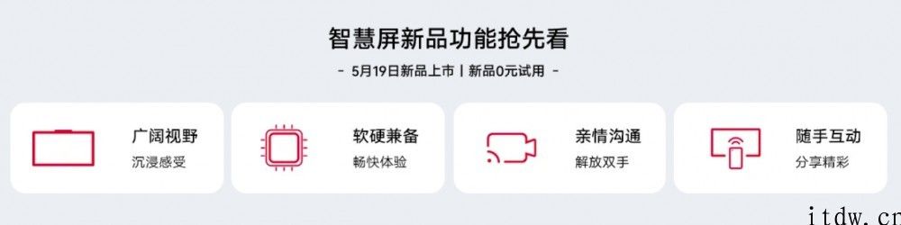 华为智慧屏 SE 系列产品官宣：搭载摄像头，5 月 19 日发布
