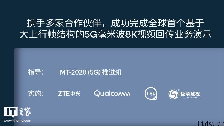 全球首次基于大上行帧结构的 5G 毫米波 8K 视频回传业务