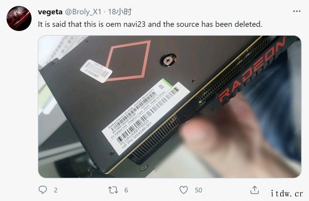 AMD RX 6600 XT 显卡实拍图曝光