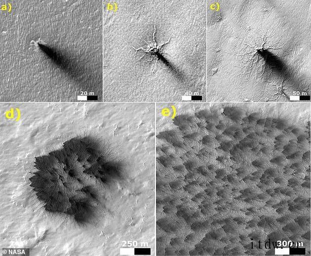 火星表面类似蜘蛛结构首次发现 研究人员证实长期以来倍受争议