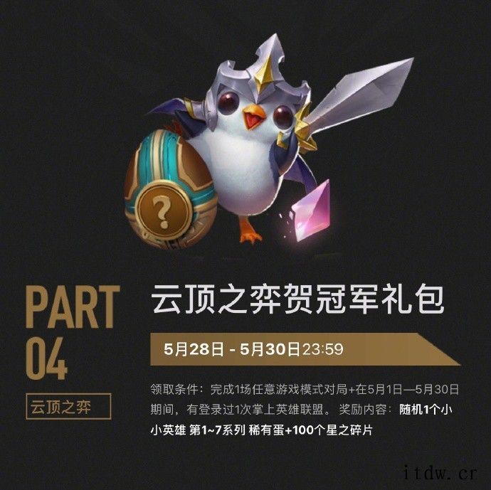 IT大王公布夺冠庆典八大活动 包括夺冠皮肤贺礼