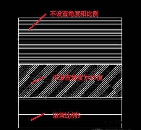 CAD中设置图案填充：角度和比例