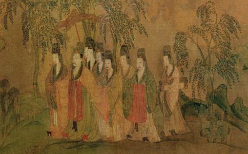 魏晋南北朝时期,魏晋名士因追求飘逸感,大多数会只穿着一件宽大