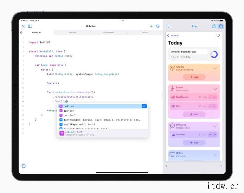 Apple 今日预览 iPadOS 15 系统Swift Playgrounds 4