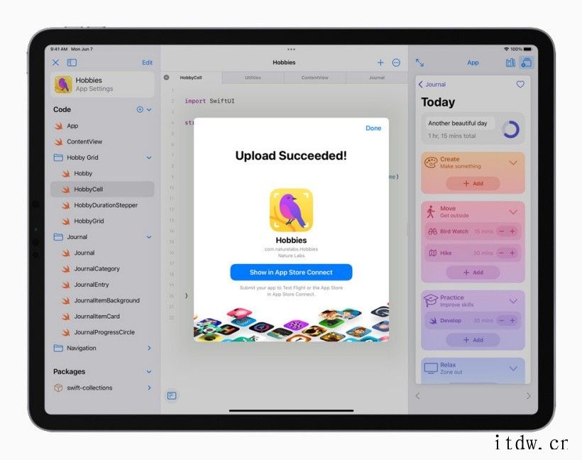 Apple 今日预览 iPadOS 15 系统Swift Playgrounds 4
