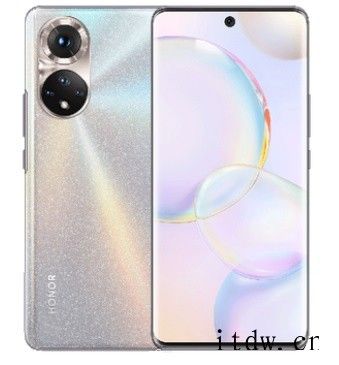 初雪水晶,荣耀 50 系列外观公布:基础版居中打孔曲面屏,P