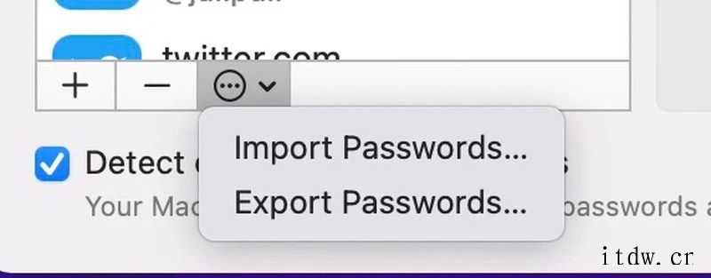 苹果 macOS 12 推出原生密码管理器,可以手动输入网址
