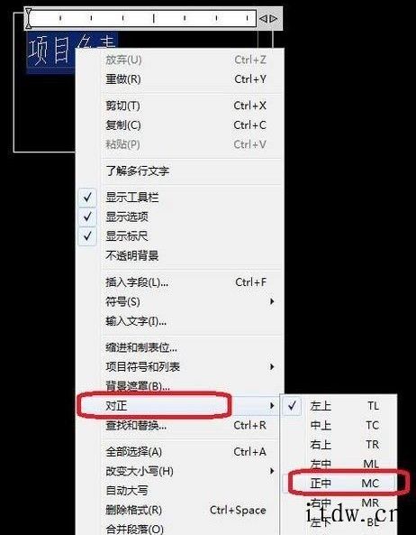 CAD多行文字对齐居中