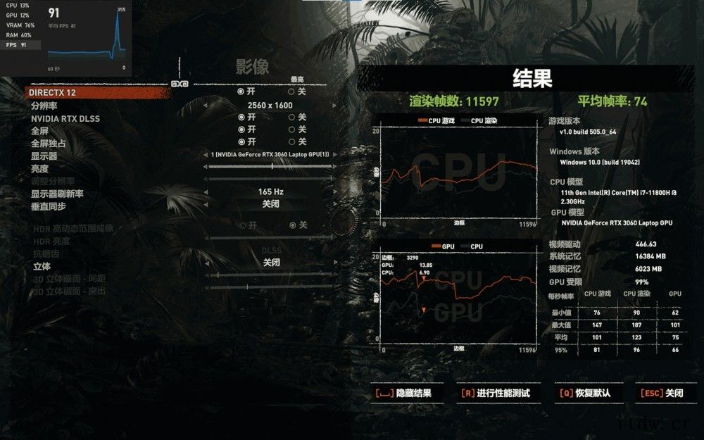 【IT之家评测室】拯救者 Y9000P 2021 版评测:升Y9000P 的 RTX 3060 稳定在了 130W 的功画质出众的国产游戏《光明记忆:无限》,虽然还没上线,但它提供