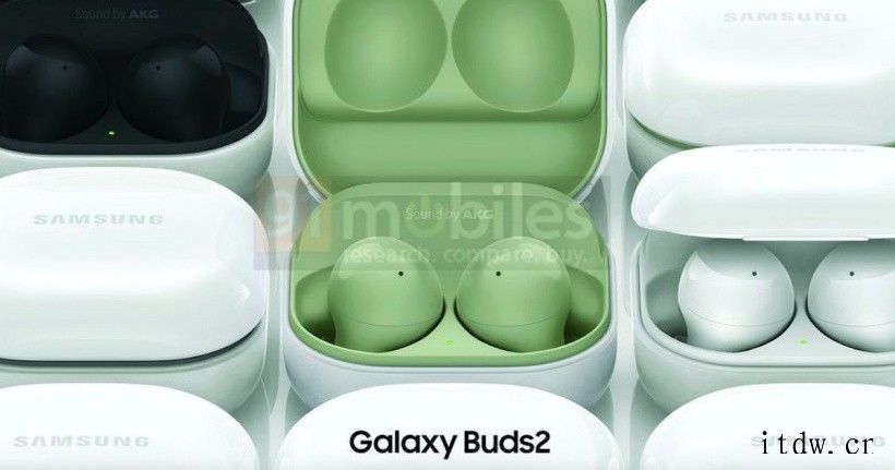 三星 Galaxy Buds 2 渲染图全曝光,4 种配色