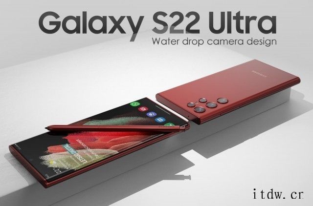 三星 Galaxy S22 Ultra 最新渲染图曝光:后置