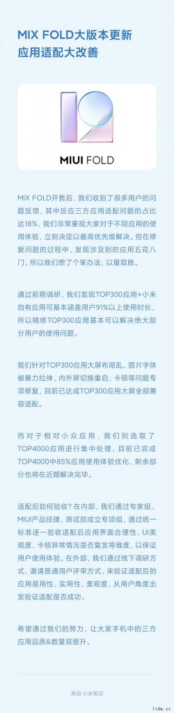 小米 MIX FOLD 掌上 PC 模式即将更新:适配 90