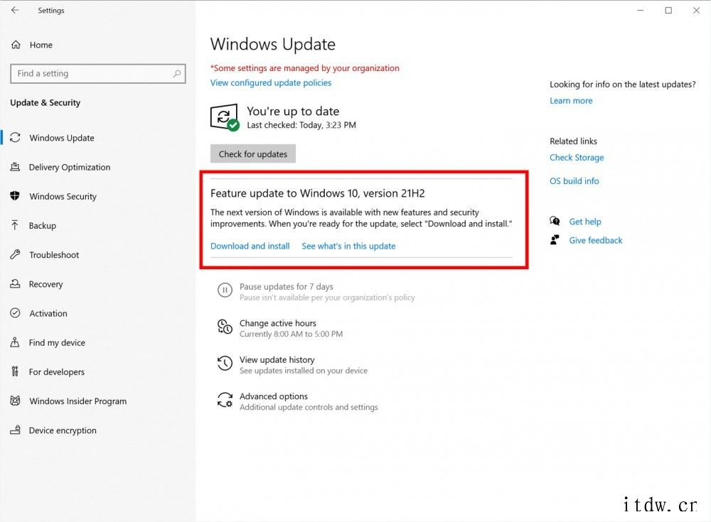 微软 Win10 21H2 正式版将是 Build 1904