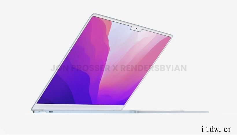 2022年款 MacBook Air 渲染图曝光:刘海屏、M