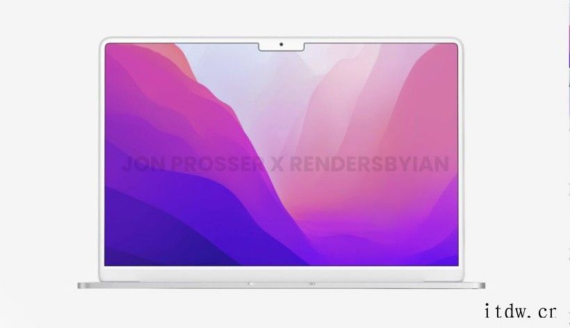 2022年款 MacBook Air 渲染图曝光:刘海屏、M