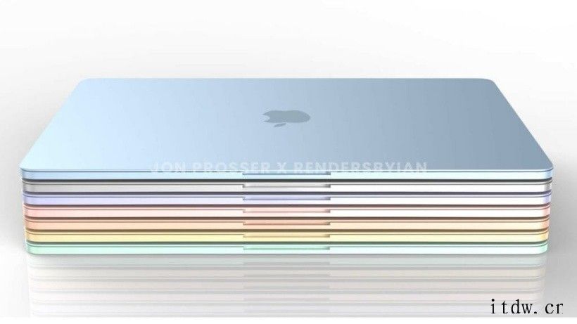 2022年款 MacBook Air 渲染图曝光:刘海屏、M