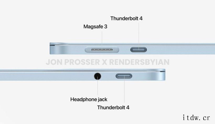 2022年款 MacBook Air 渲染图曝光:刘海屏、M