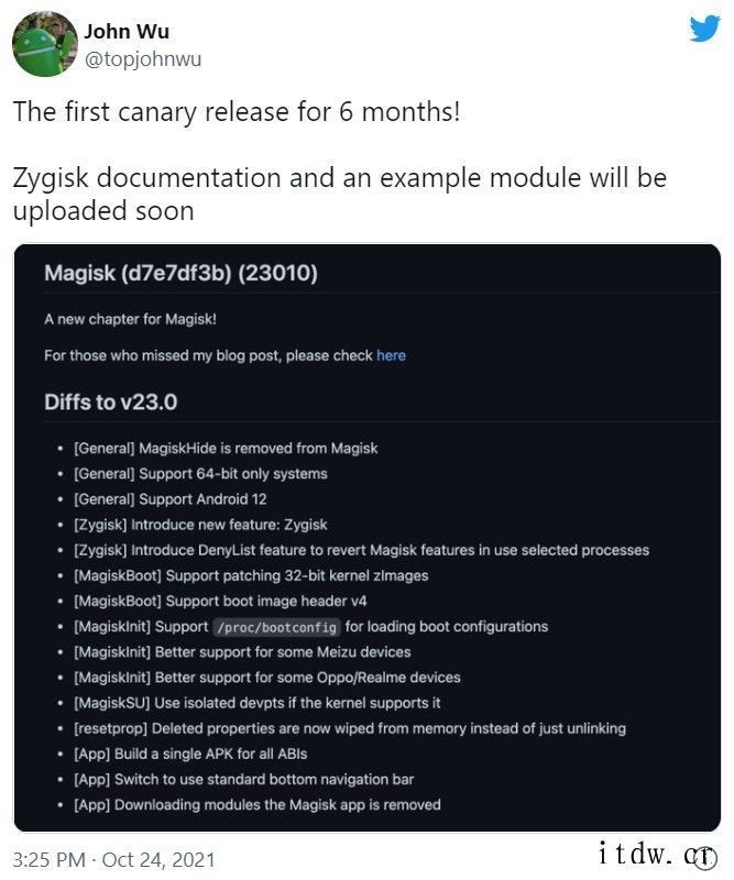 Magisk 面具 Canary 版已支持 Android