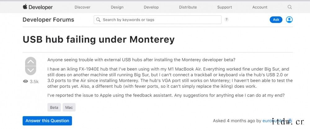 部分苹果用户反馈升级 macOS Monterey 后无法使