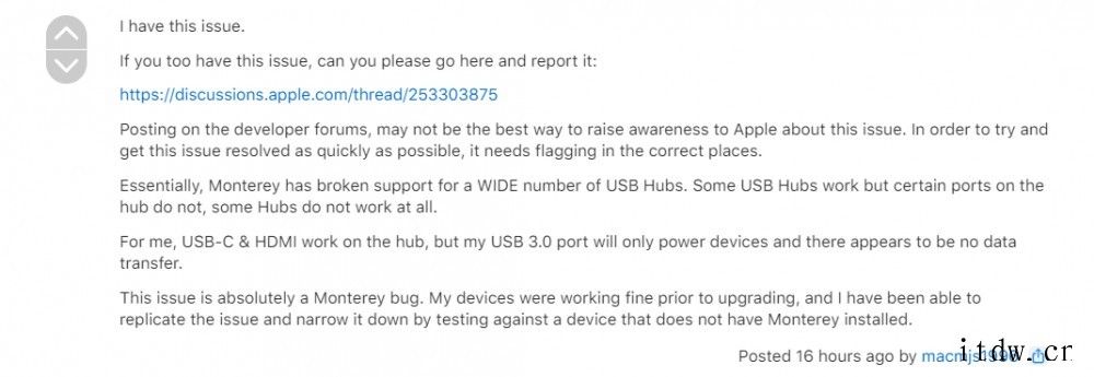 部分苹果用户反馈升级 macOS Monterey 后无法使