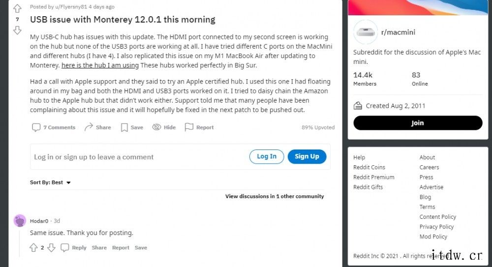 部分苹果用户反馈升级 macOS Monterey 后无法使