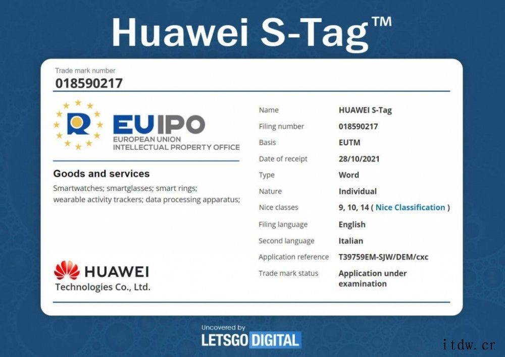 华为申请 Huawei S