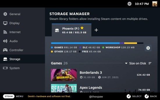 Steam Deck 掌机游戏商店页面曝光:UI 设计简洁,