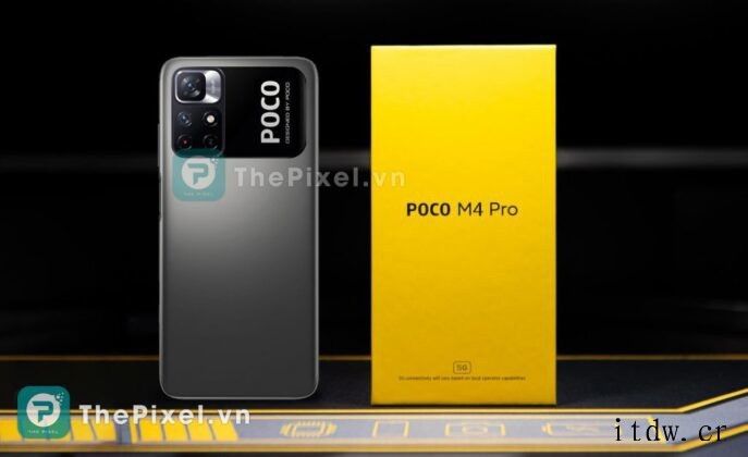 小米 POCO M4 Pro 渲染图首曝光:居中挖孔屏,背面