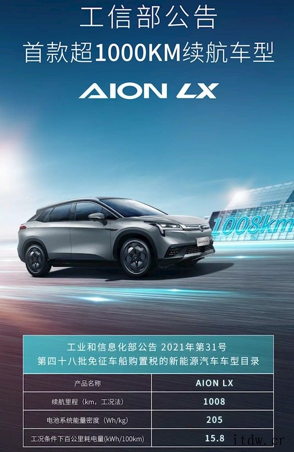工信部最新新能源汽车目录公布:首款续航超 1000km 车型